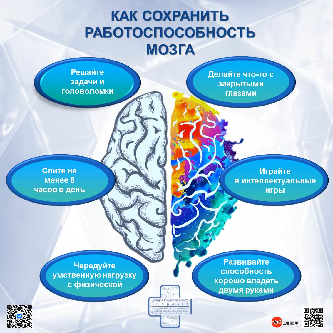 Как сохранить работоспособность мозга?